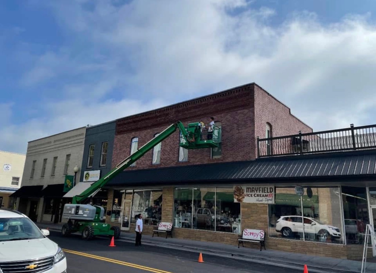 Downtown storefront painting