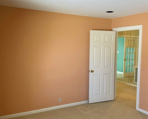 a room with a door open